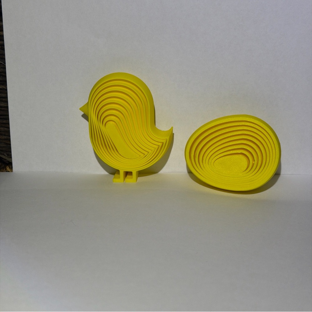 3d Printed Telescoping Chick And Egg Fidget Toy set of 2
